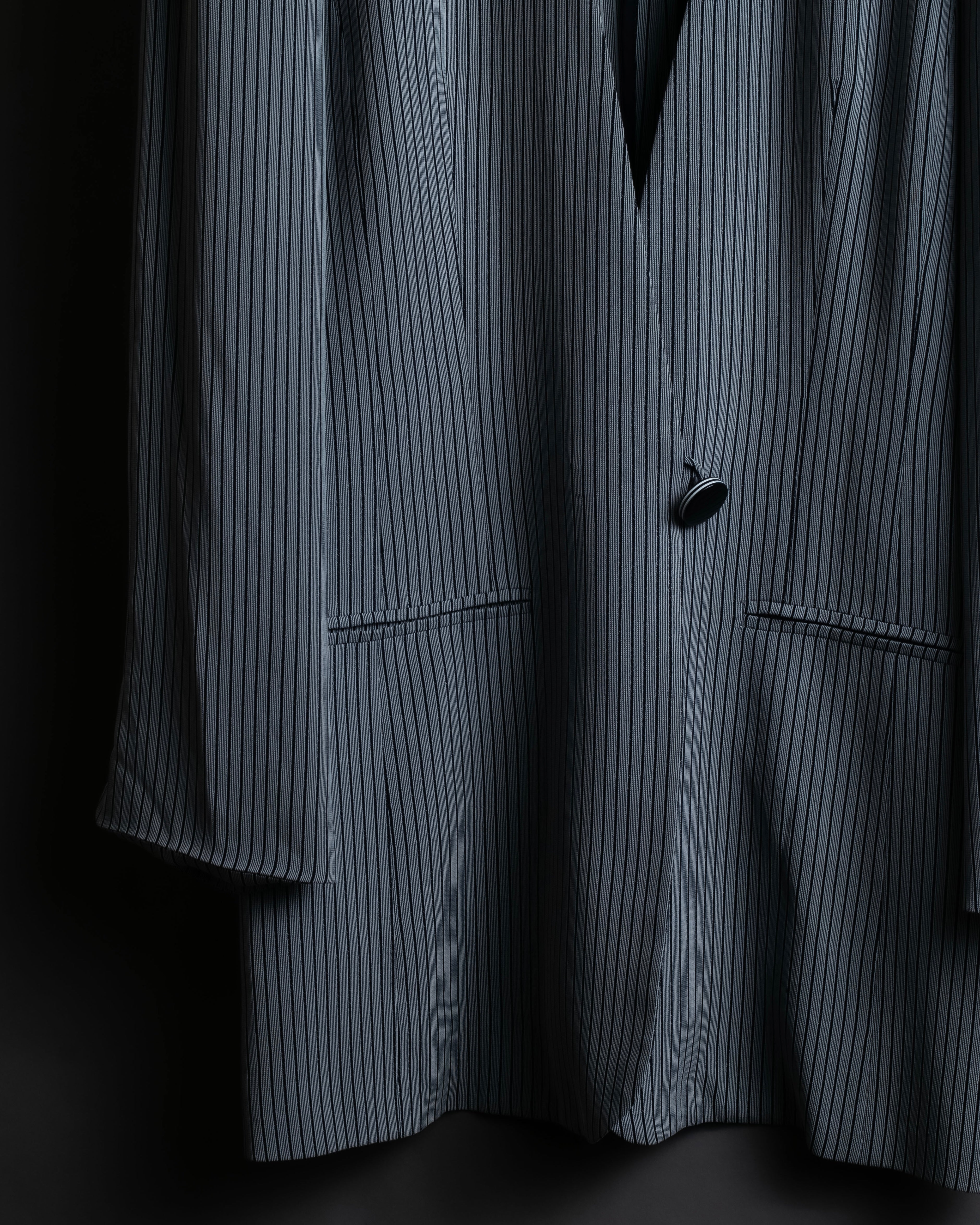 "Christian Dior" Pinstripe collarless jacket