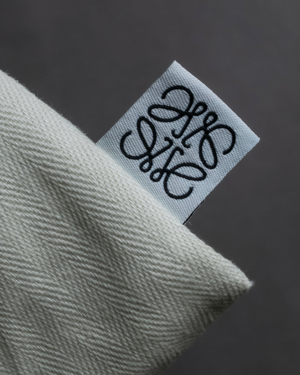 "LOEWE" Logo engraved leather card case