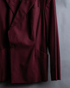 "JEAN PAUL GAULTIER FEMME"
Bordeaux color peaked lapel wool tailored jacket