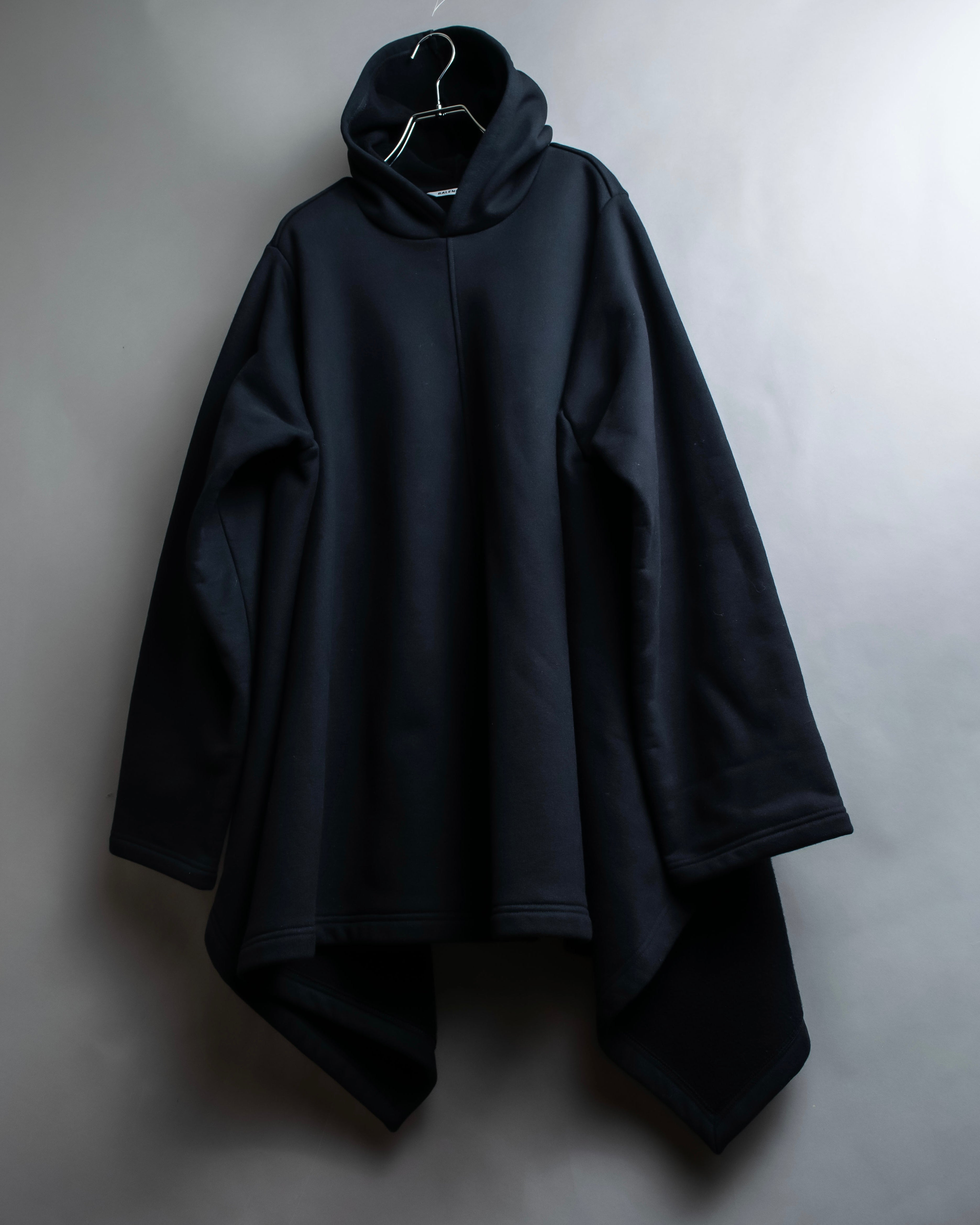 "BALENCIAGA" Oversized poncho flare silhouette hoodie