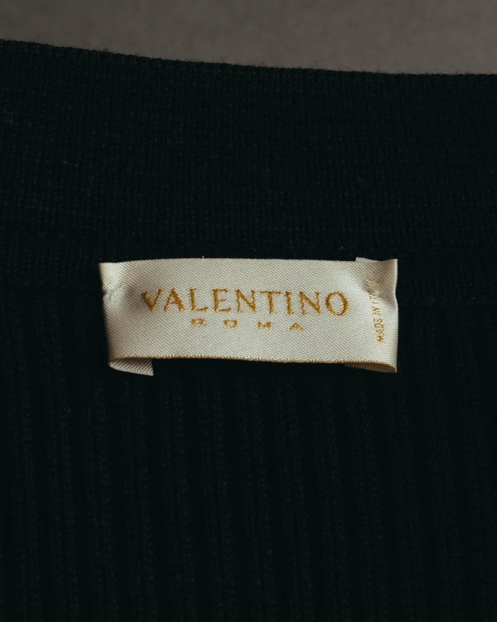 “VALENTINO ROMA” 00’s-10’s Rib knit frilled cardigan