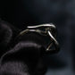 “Hermes” jumbo motif silver scarf ring