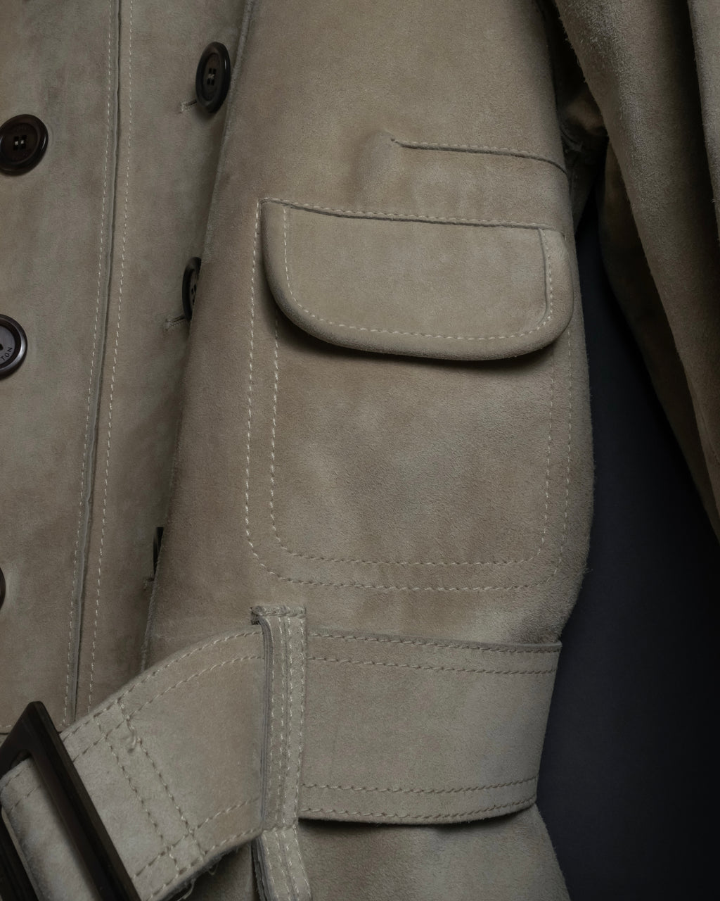 "LOUIS VUITTON" 00's Marc Jacobs period double-breasted suede coat