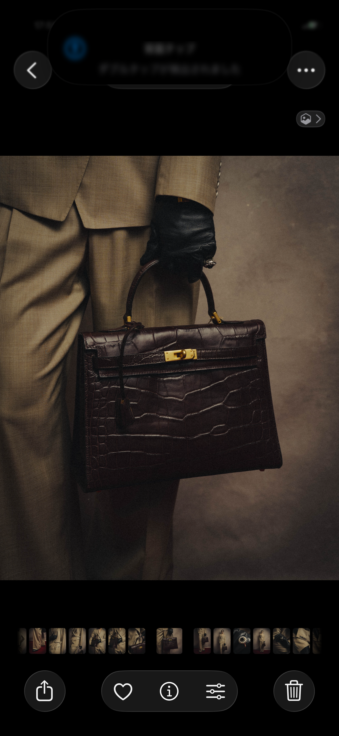 -SPECIAL- "CRISTIAN FLORENCE" 90's-00's Classic crocodile embossed leather structured top handle bag
