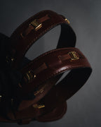 "Salvatore Ferragamo" 90’s-00’s Vara ribbon smooth leather belt
