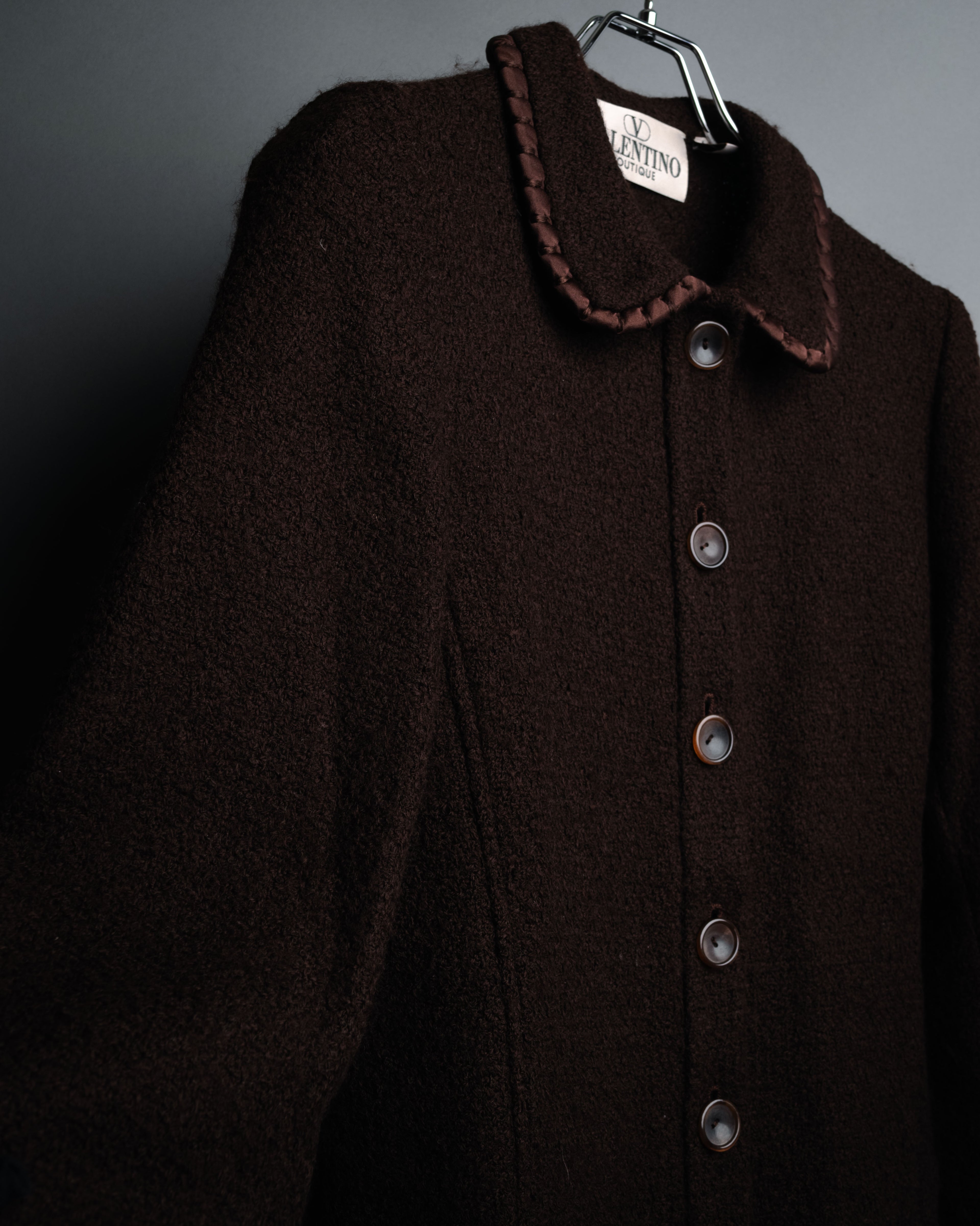 “VALENTINO BOUTIQUE” 90’s Cashmere blend boucle tailored jacket