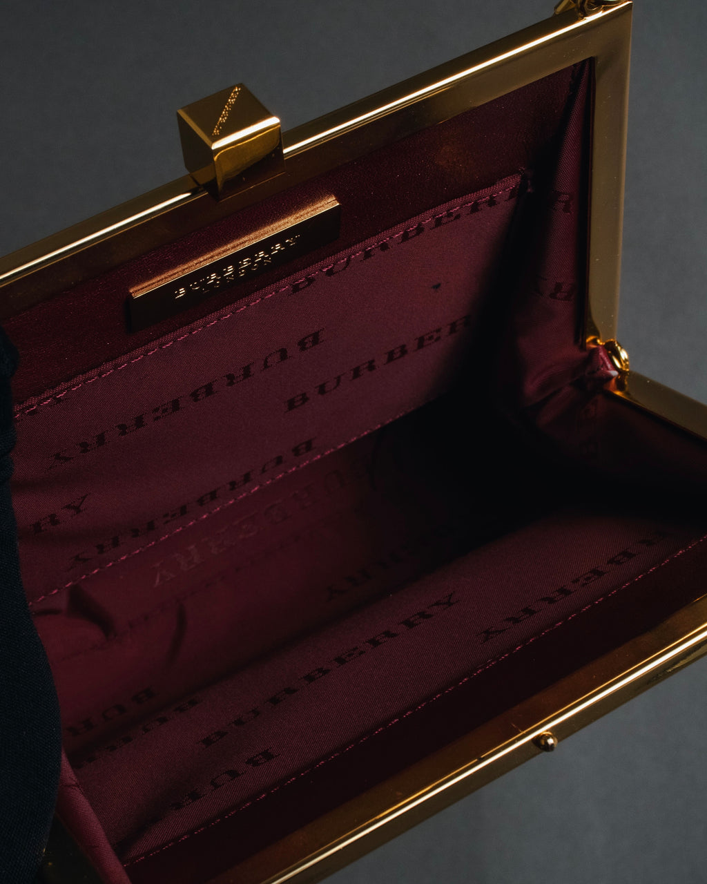 "BURBERRY" 00’s Framed chain formal bag