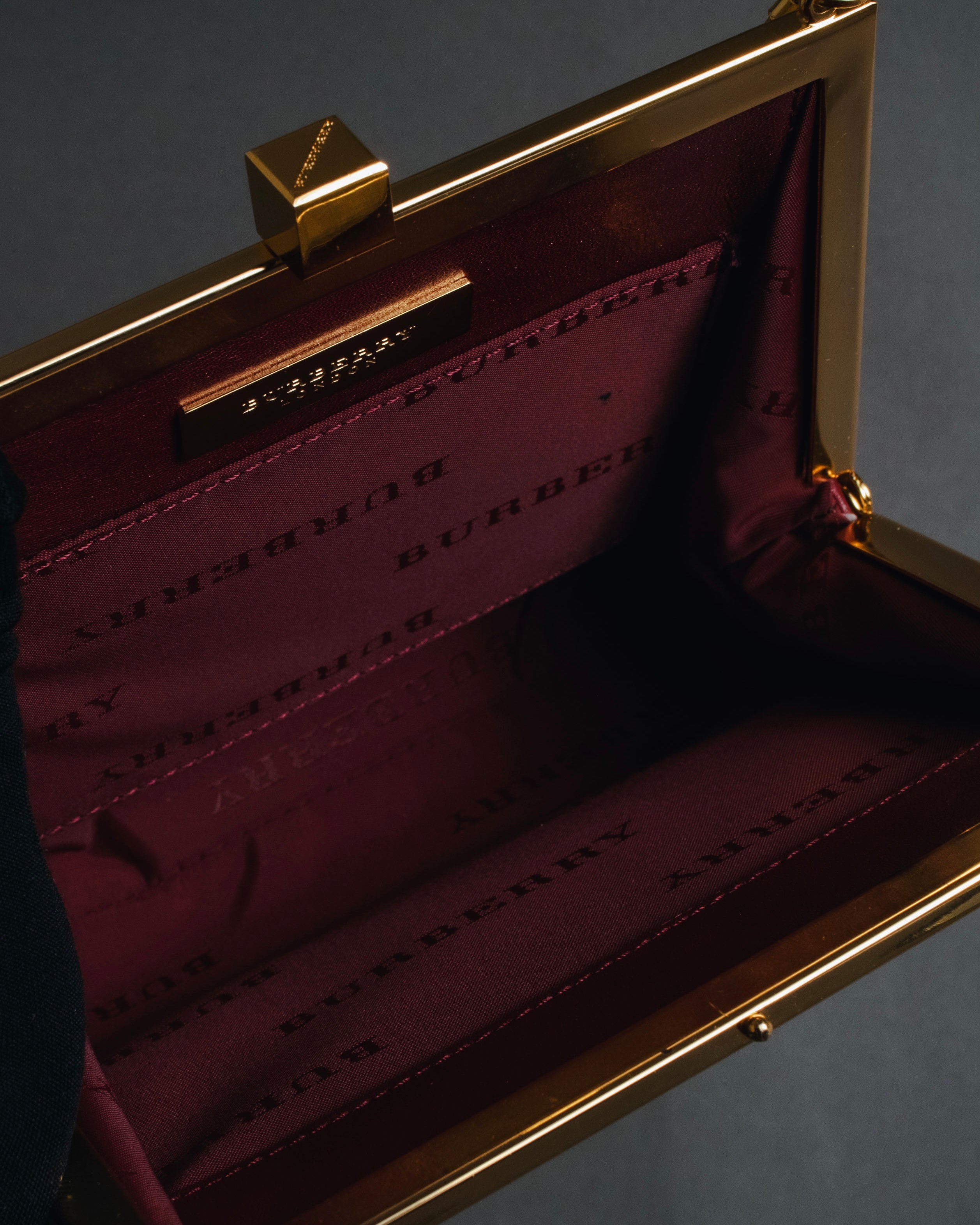 "BURBERRY" 00’s Framed chain formal bag