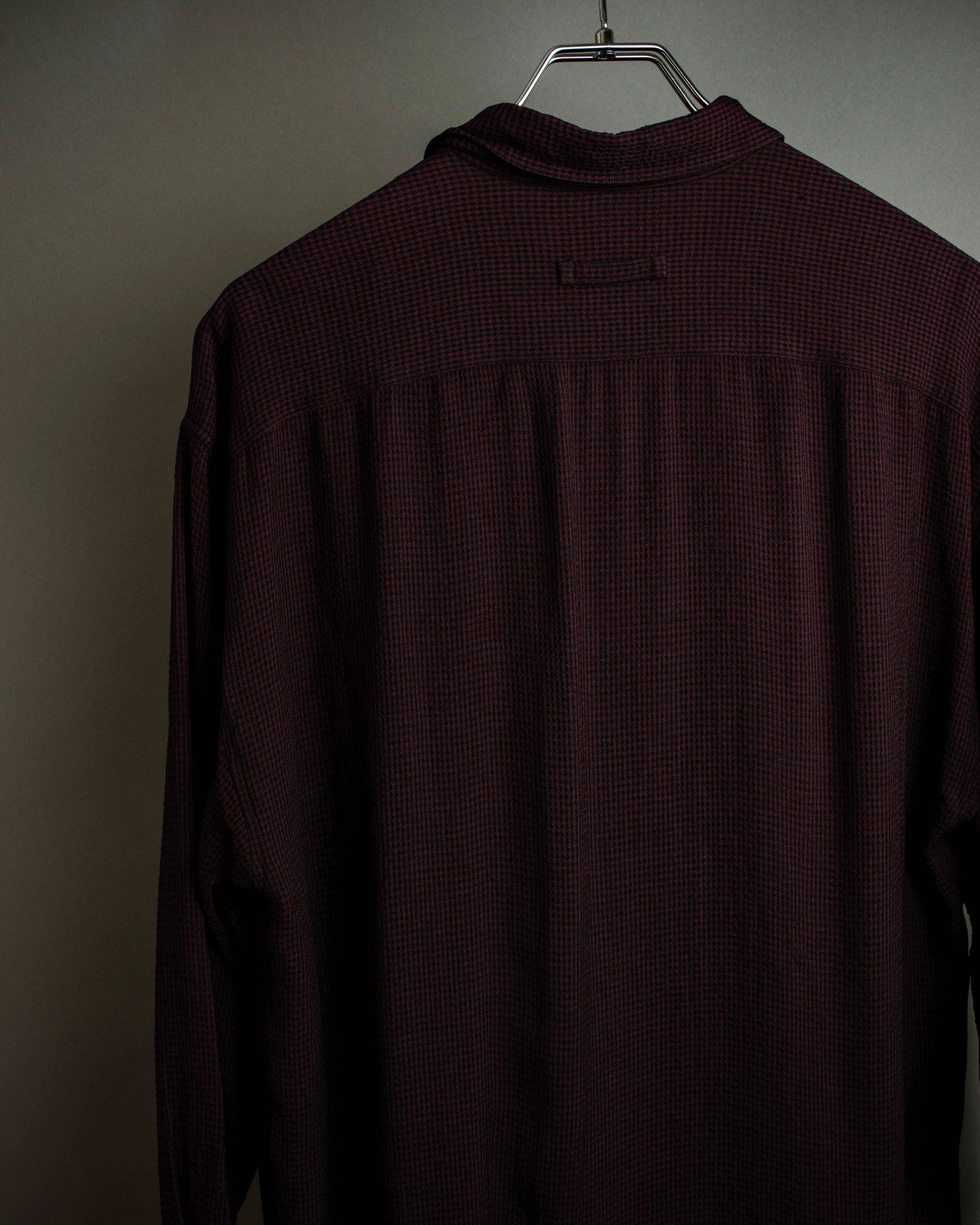 "JEAN PAUL GAULTIER" Draping form burgundy shirt