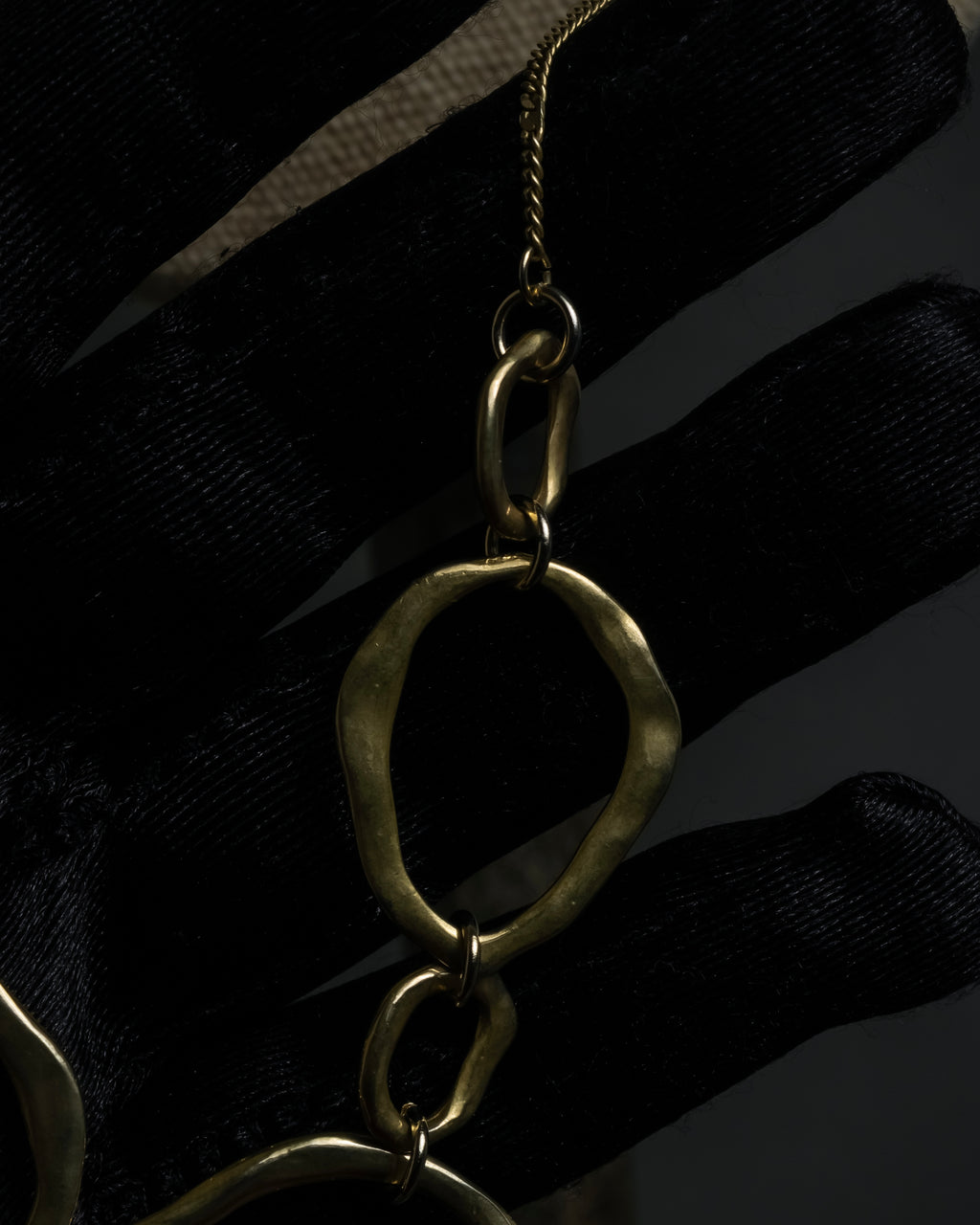 "Vintage organic ring necklace"