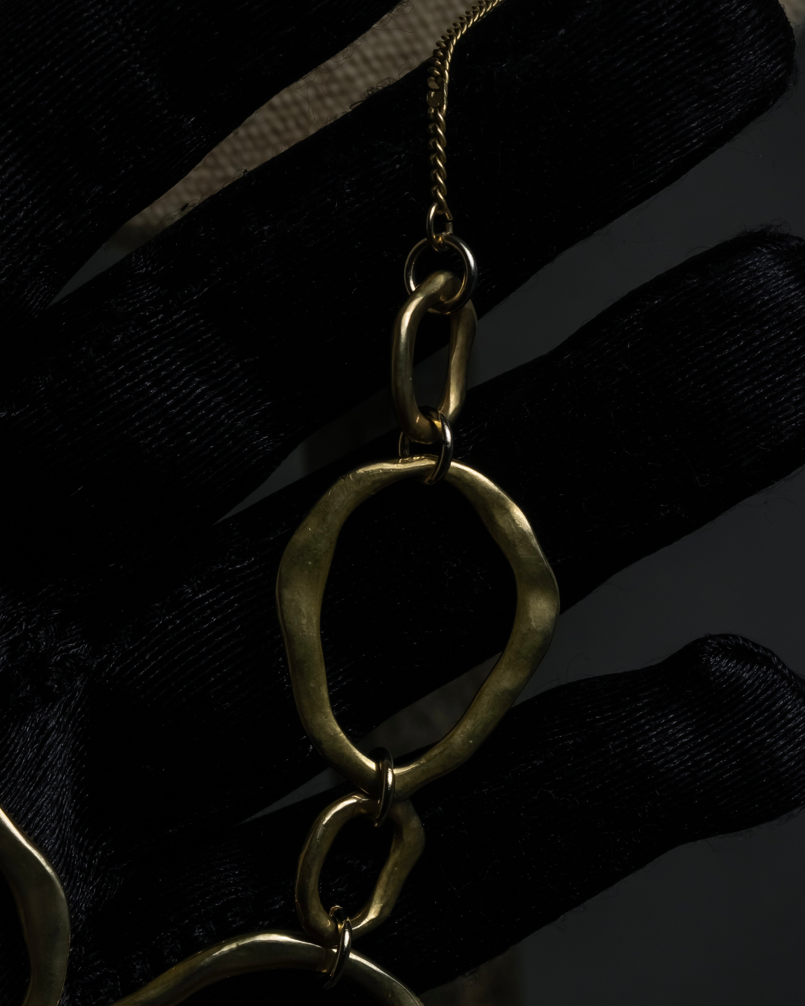 "Vintage organic ring necklace"