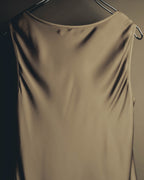 "GIORGIO ARMANI" 90's-00's Draped silk sleeveless top and skirt set