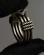 "Christian Dior" Buffalo design silver ring