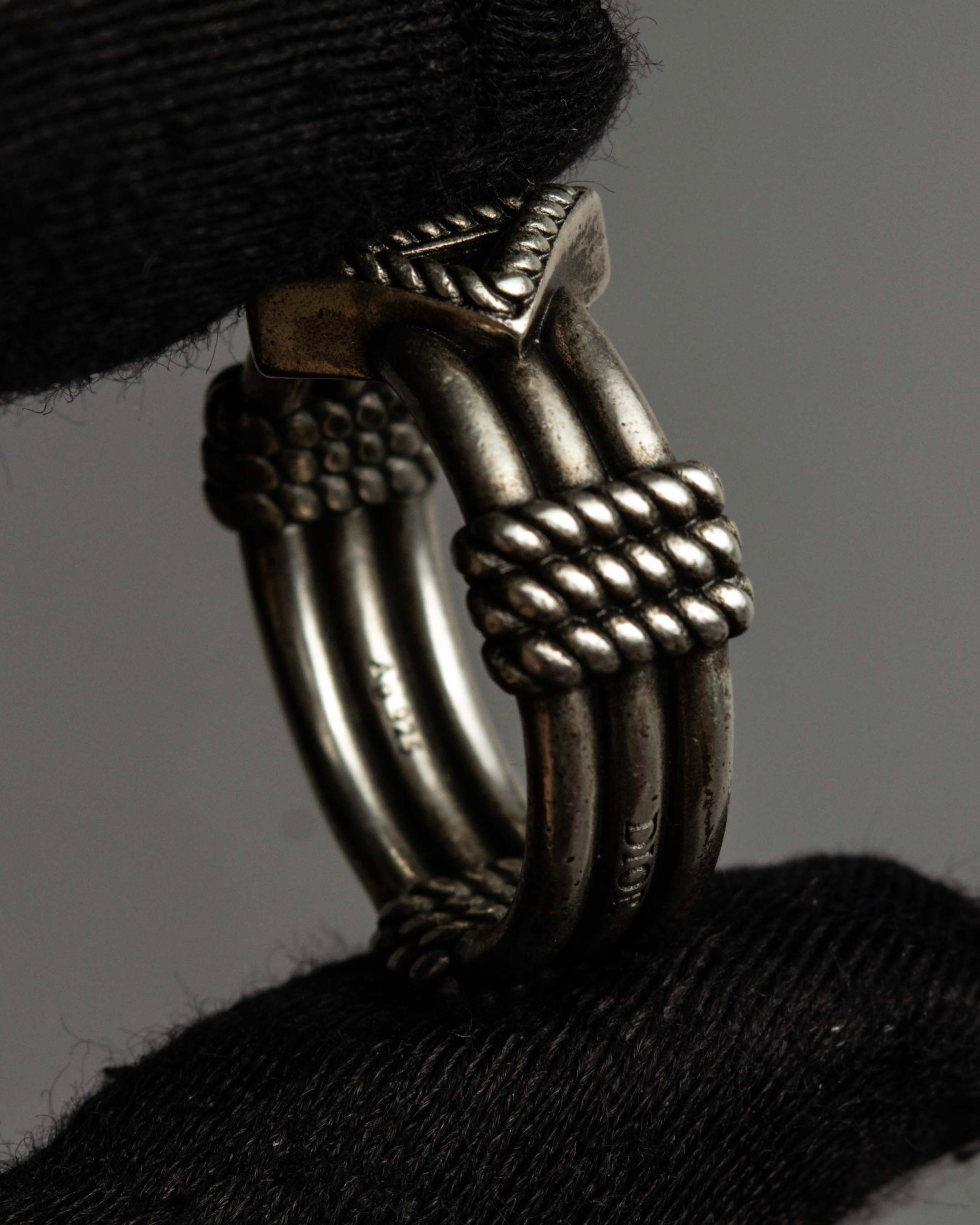 "Christian Dior" Buffalo design silver ring