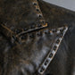 "ROBERTA SCARPA" 100% lamb leather gathered design shaped jacket