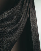 -SPECIAL- "Christian Dior" 00's Metallic silk blend fluid wide-leg trousers