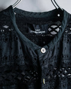 "tricot COMME desGARCONS" Playful fabric Feminine cotton cardigan