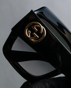 "GUCCI" GG medallion design square frame sunglasses