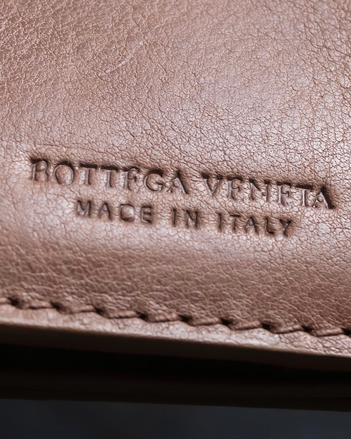 "BOTTEGA VENETA" Braided design leather bifold wallet