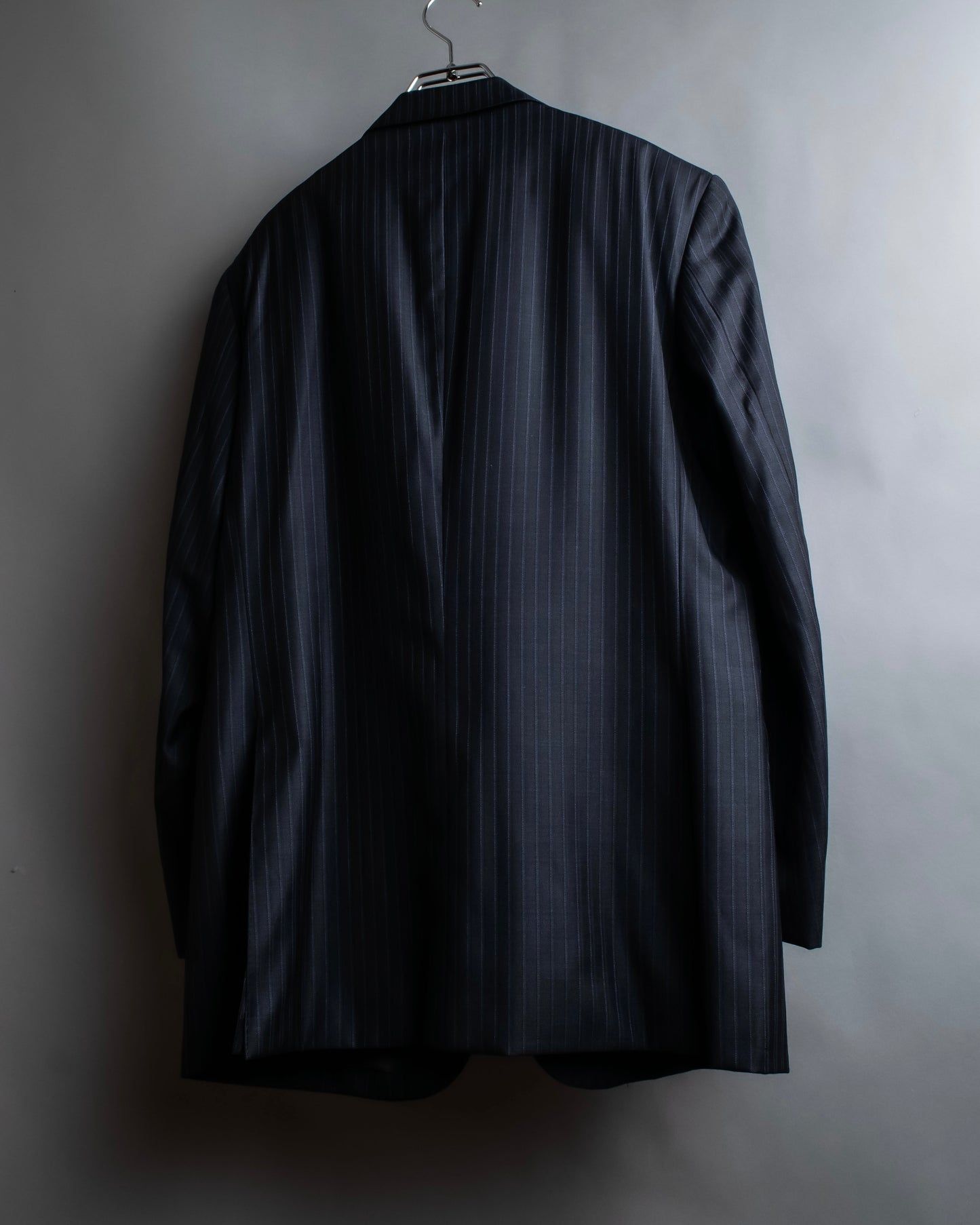 "BURBERRY" 2B tailored jacket & tapered silhouette slacks pinstripe pattern set up