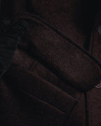 "BOB" Brushed wool single-breasted coat