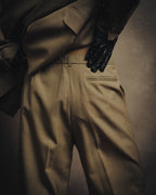 -SPECIAL- "HERMÈS" 90's-00's Wool silk tailored asymmetrical setup suit
