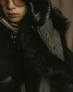 -SPECIAL- "GUCCI" 90's-00's Leather combination fur long coat
