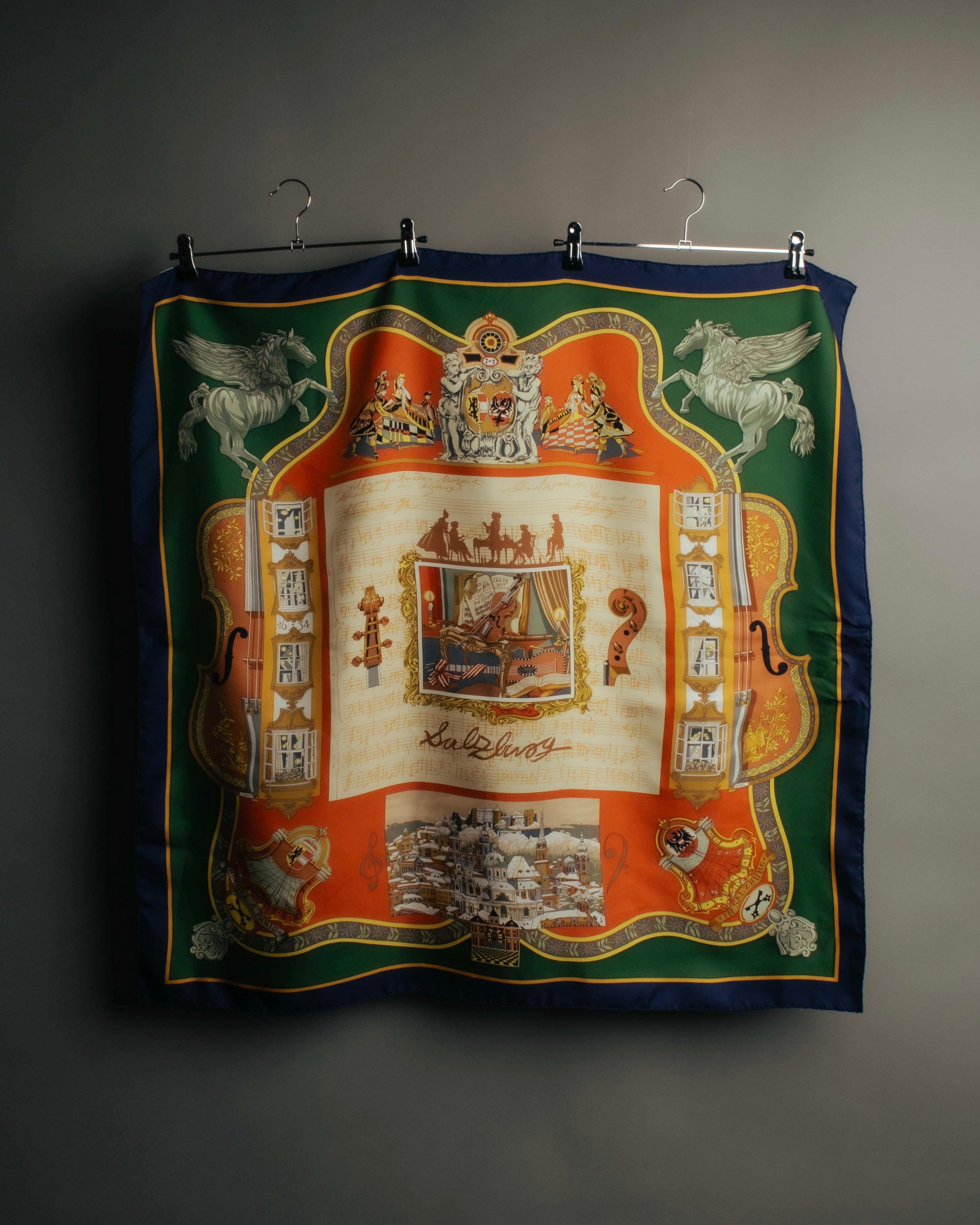 "Hermès" 90's-00's Classic printed silk scarf