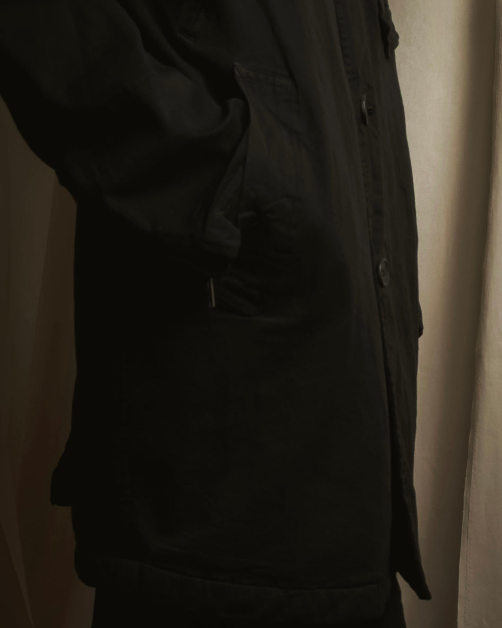 "COMME des GARCONS HOMME"
Utility zip pocket coat