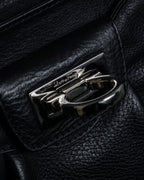 "Salvatore Ferragamo" Gancini motif gathered design leather bag