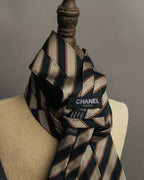 "CHANEL" 90's-00's Classic silk regimental striped tie