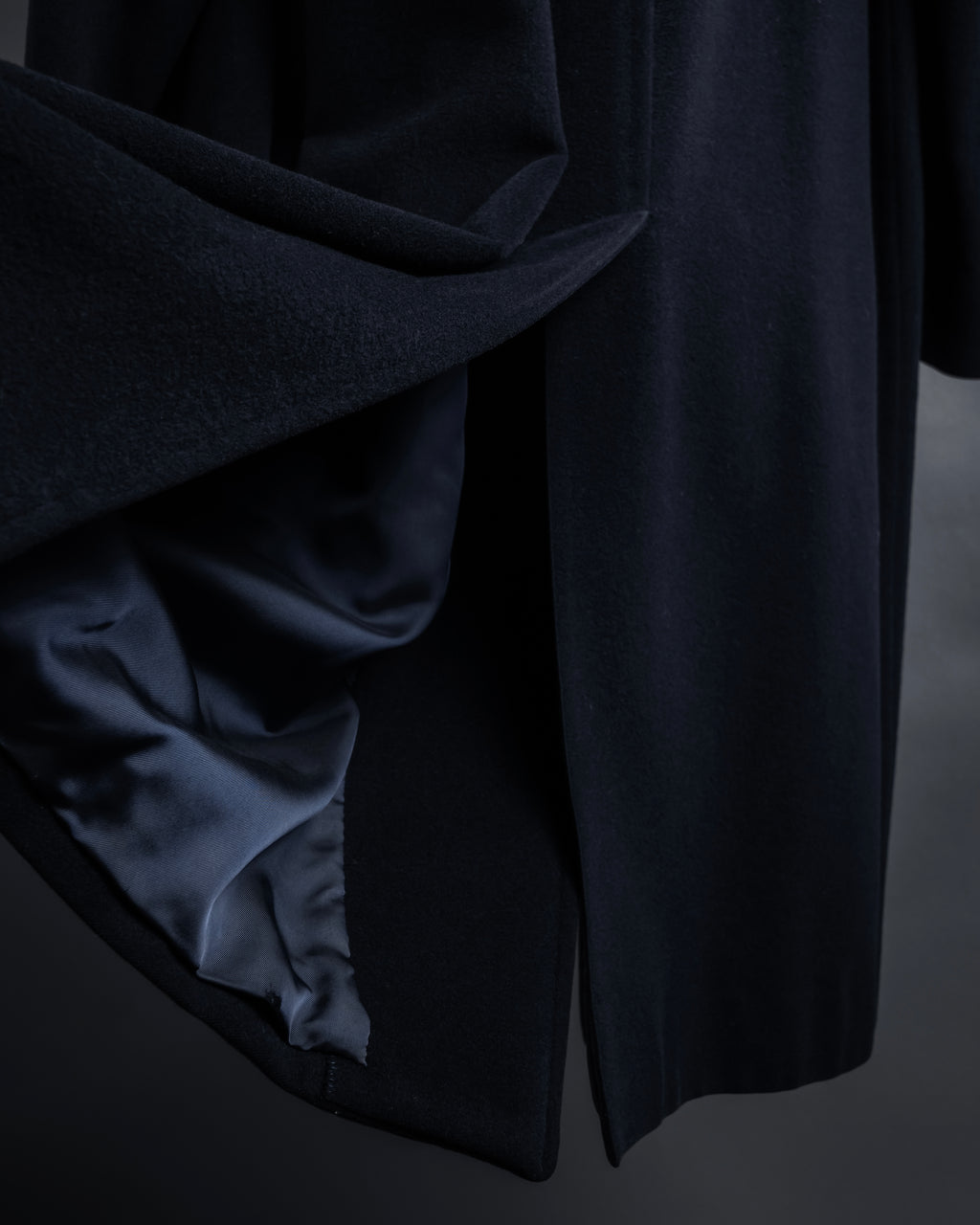 "BURBERRYS" High density wool stand collar coat