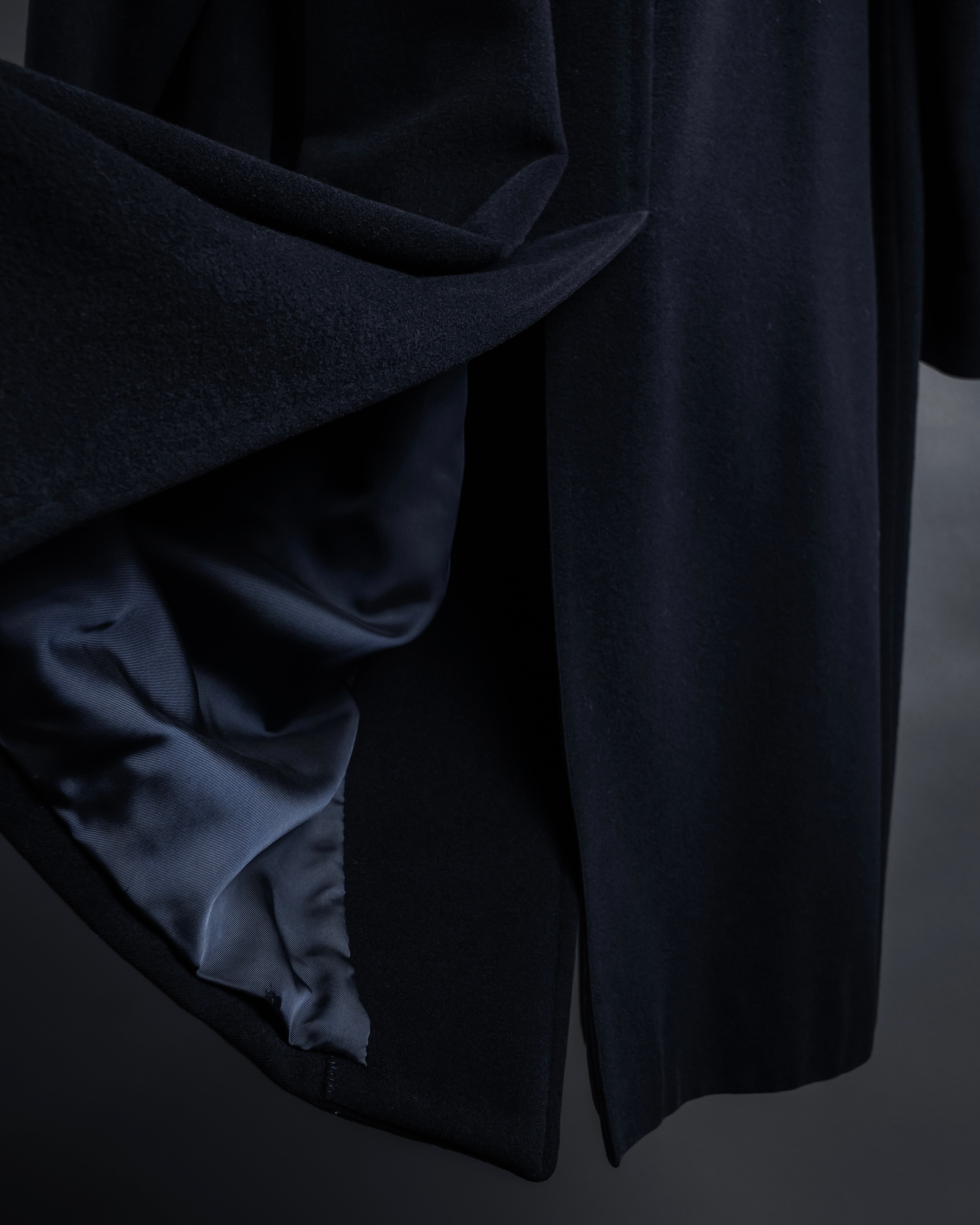 "BURBERRYS" High density wool stand collar coat