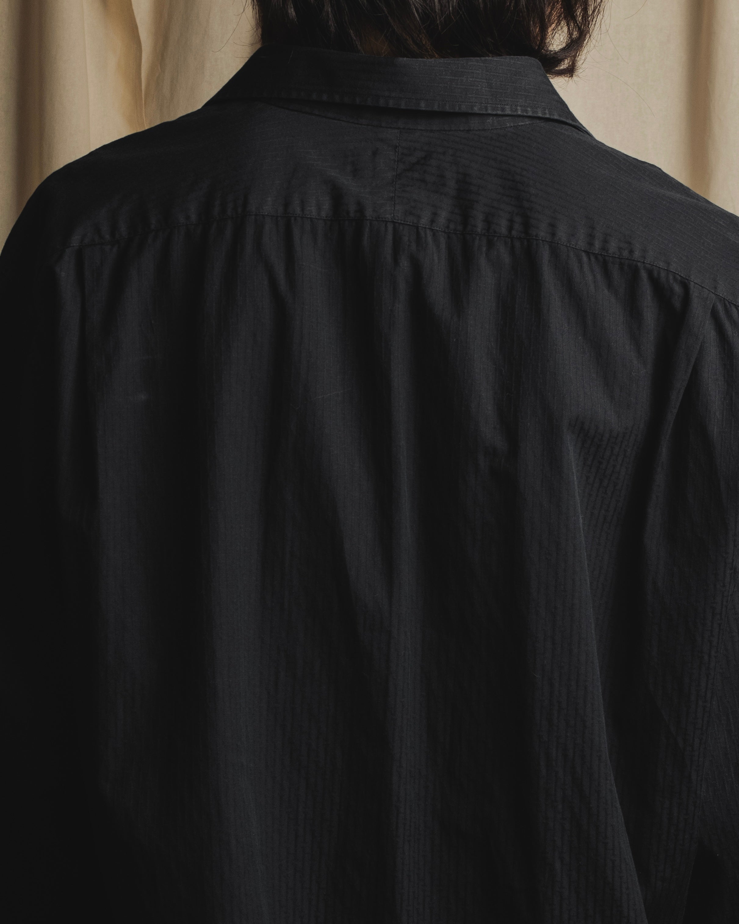 Camisa de botones con jacquard H-jacquard de los años 90 de "HERMES"