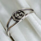 "GUCCI" Interlocking G motif cut out silver ring