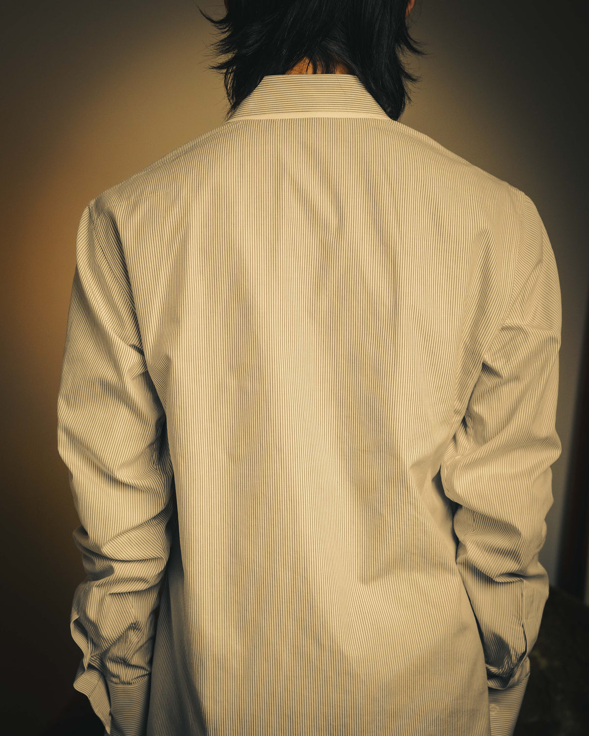 -SPECIAL- "Dior" 00's-10's Fine pinstripe concealed placket dress shirt