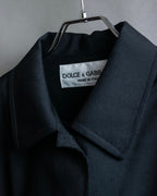 "DOLCE &amp; GABBANA" Waist shape wool soutien collar jacket
