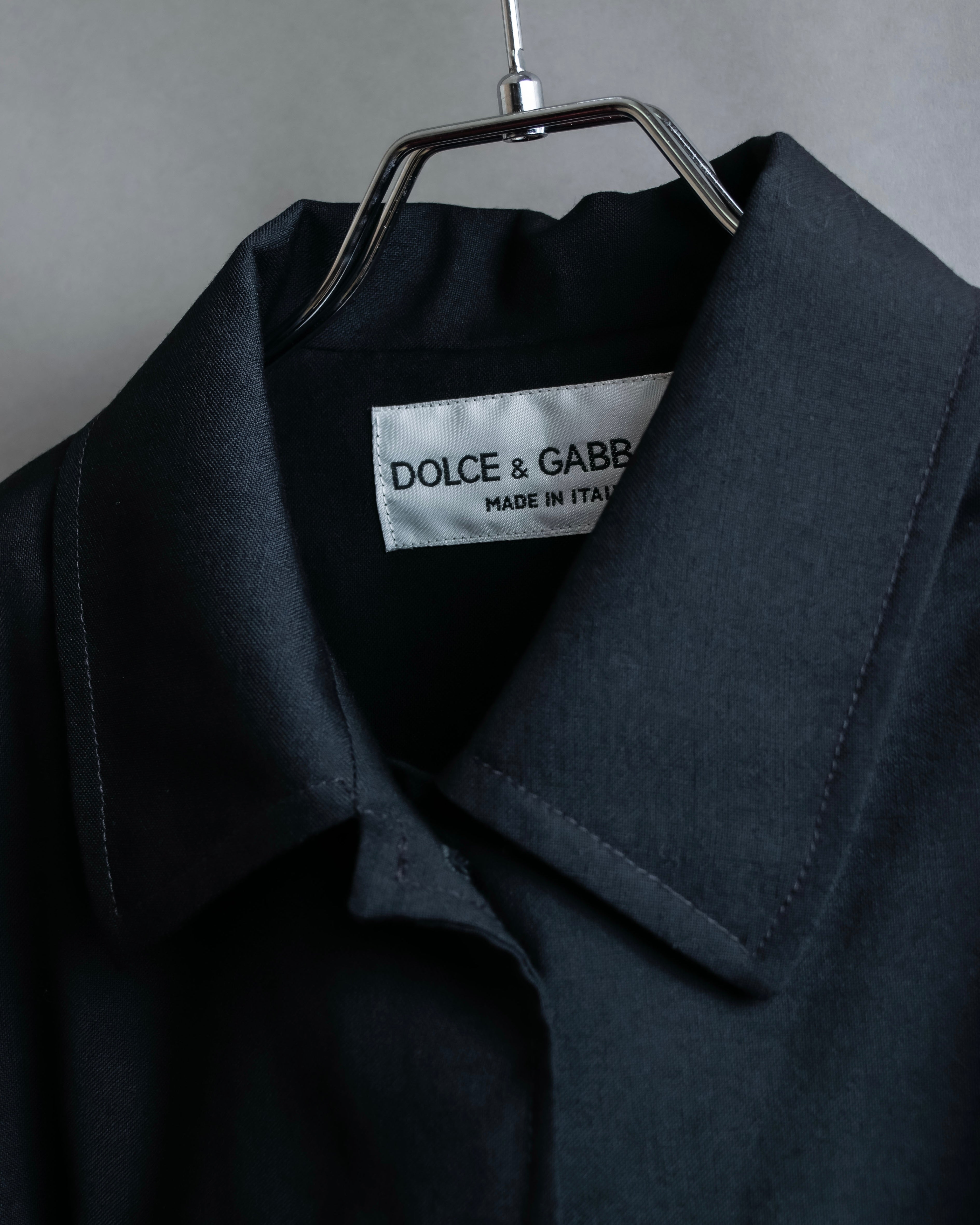 "DOLCE &amp; GABBANA" Waist shape wool soutien collar jacket