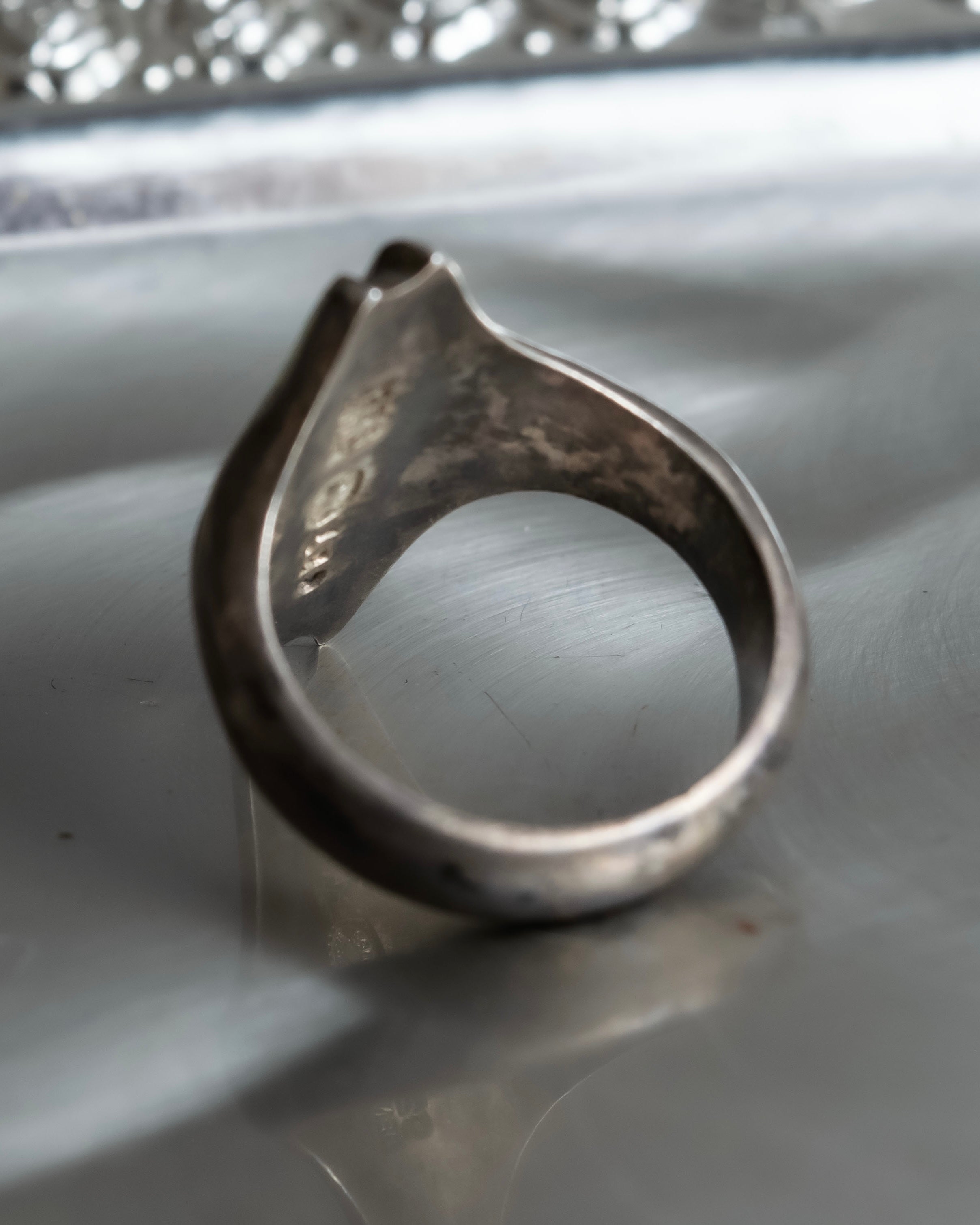 "GEORG JENSEN" Silver 925 cross detail 129 ring