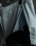 "CHANEL" Coco Mark button detail washed flared denim