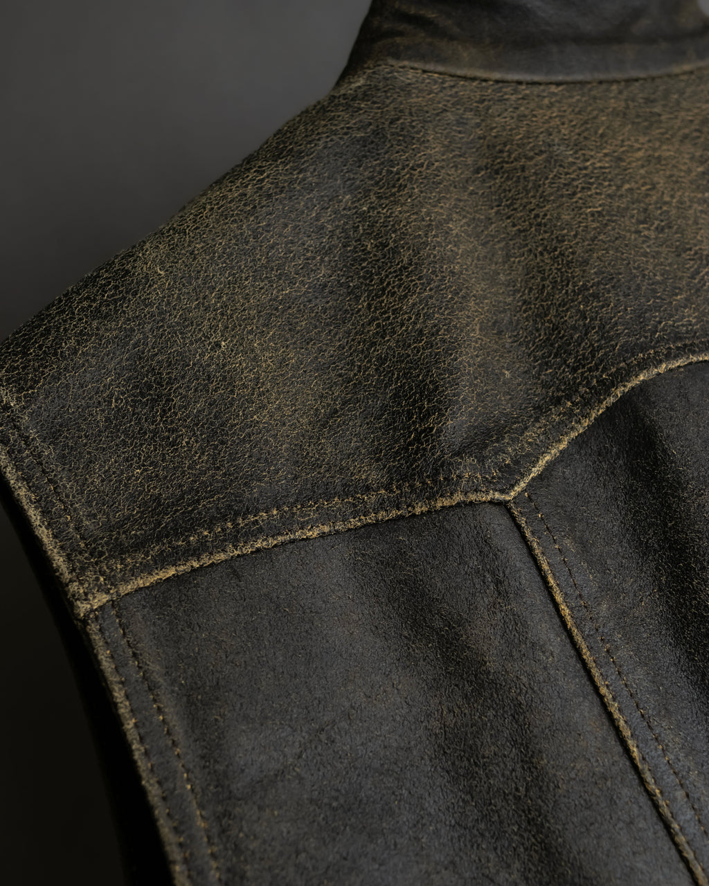 "CHANEL" 2000AW Karl Lagerfeld period calf leather vest