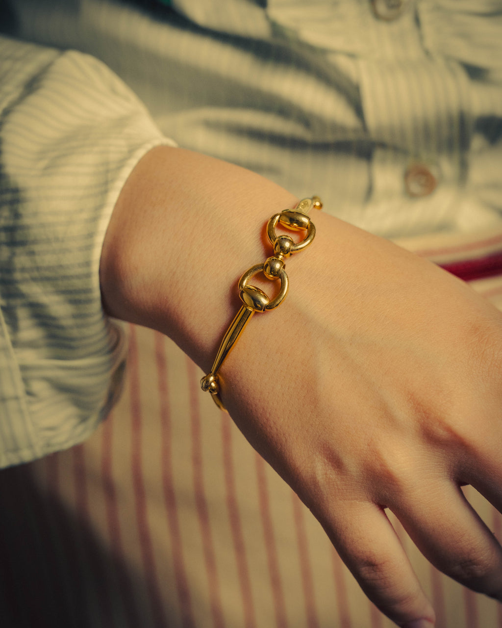 -SPECIAL- “CELINE” 70’s-80’s vintage horsebit link bracelet