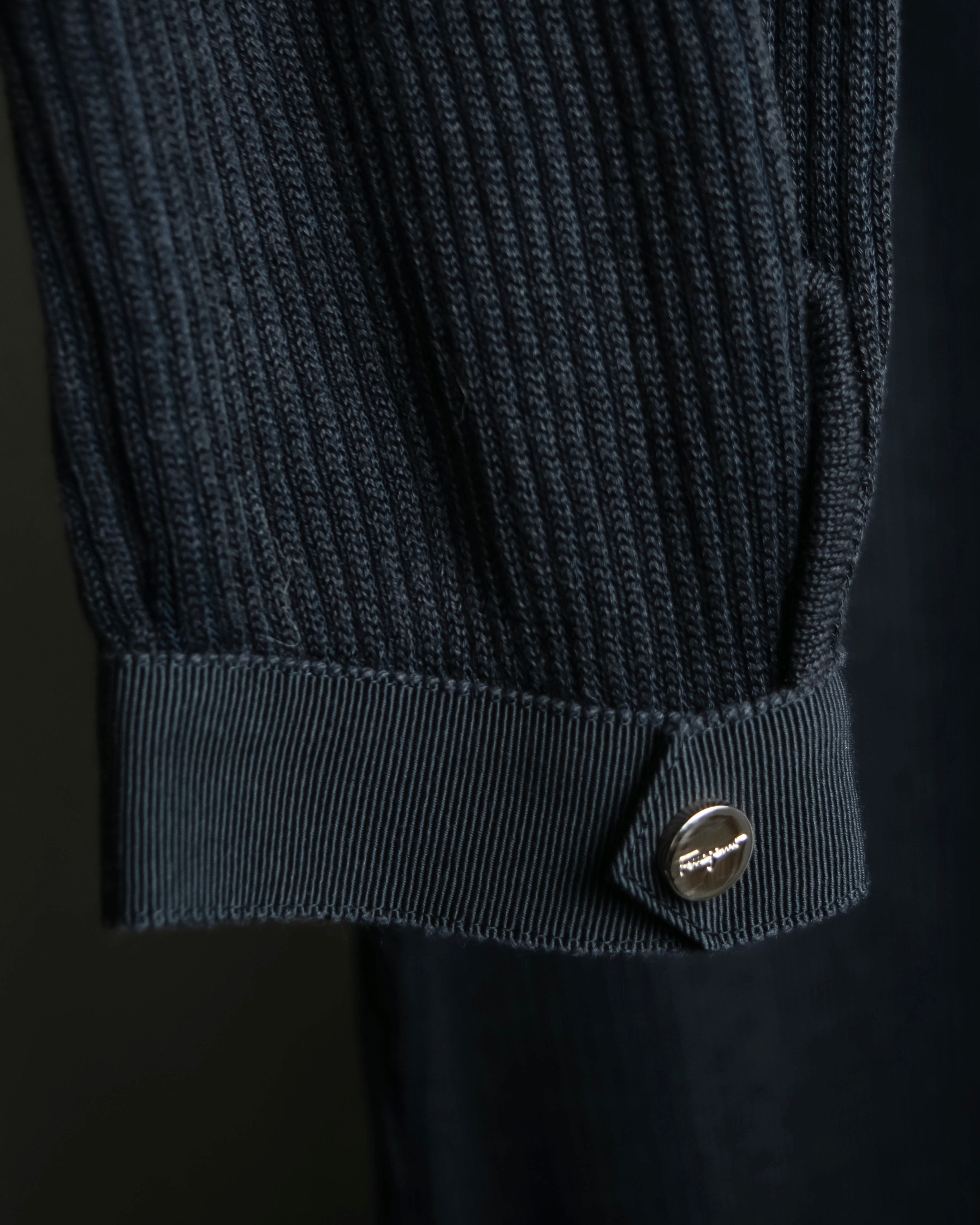 "Salvatore Ferragamo"Cotton x rayon summer knit shirt