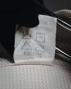 "VALENTINO UOMO" 80’s-90’s Textured pique cotton dress shirt