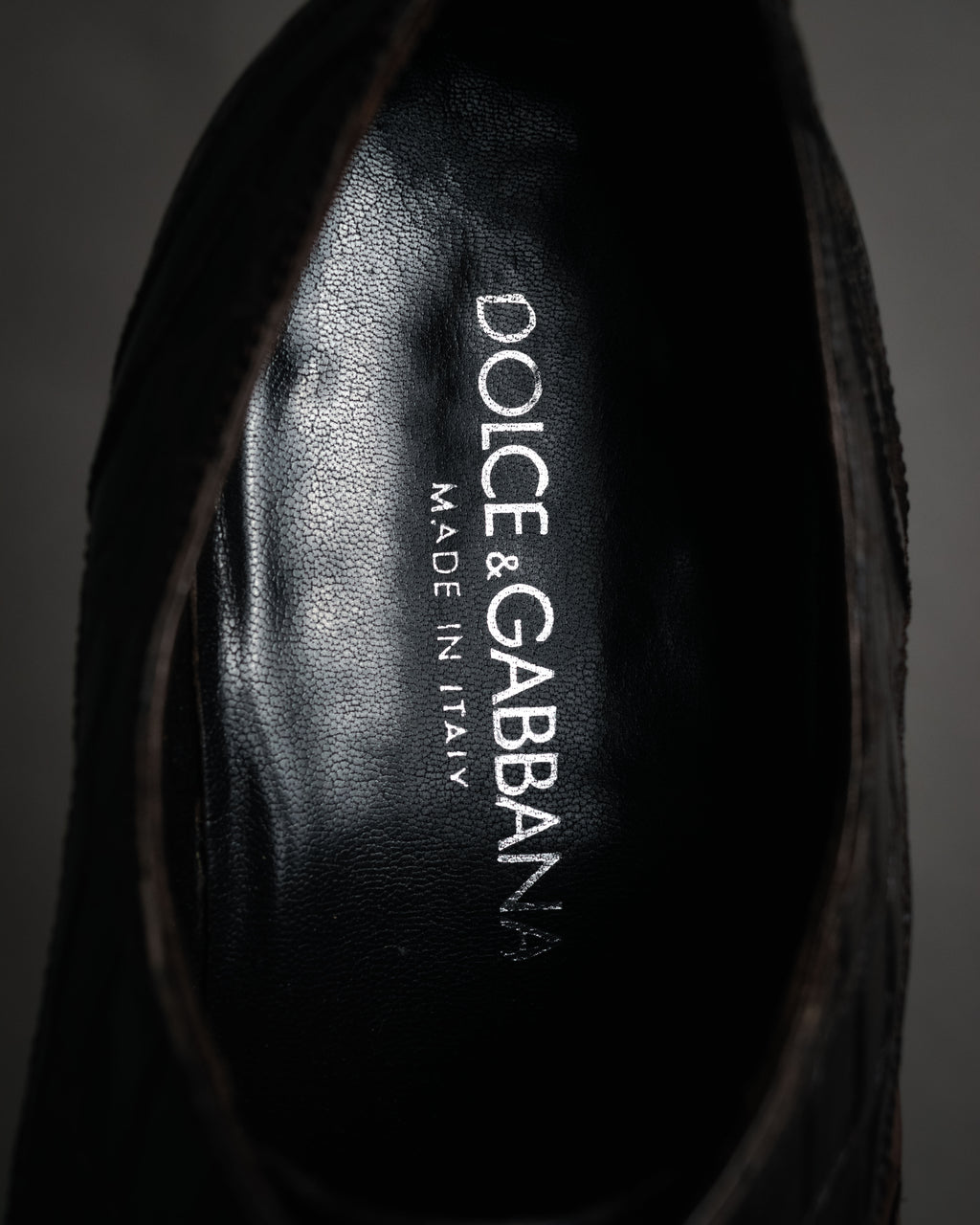 “DOLCE&GABBANA” 2008–2014 Exotic leather and intrecciato oxford shoes