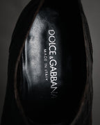 “DOLCE&GABBANA” 2008–2014 Exotic leather and intrecciato oxford shoes