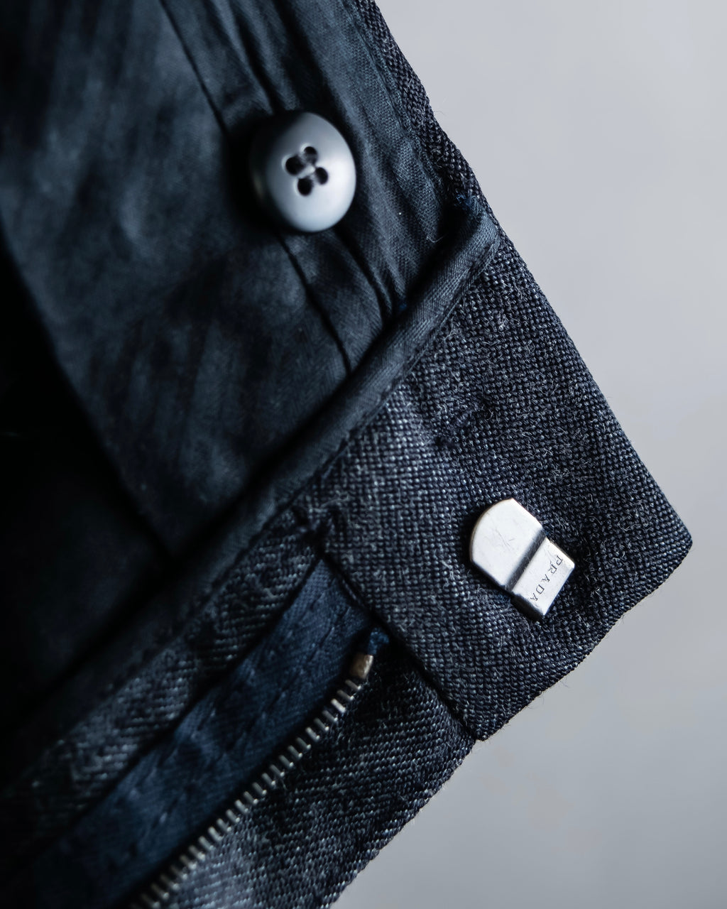 "PRADA" Wool cotton mix navy blue slacks