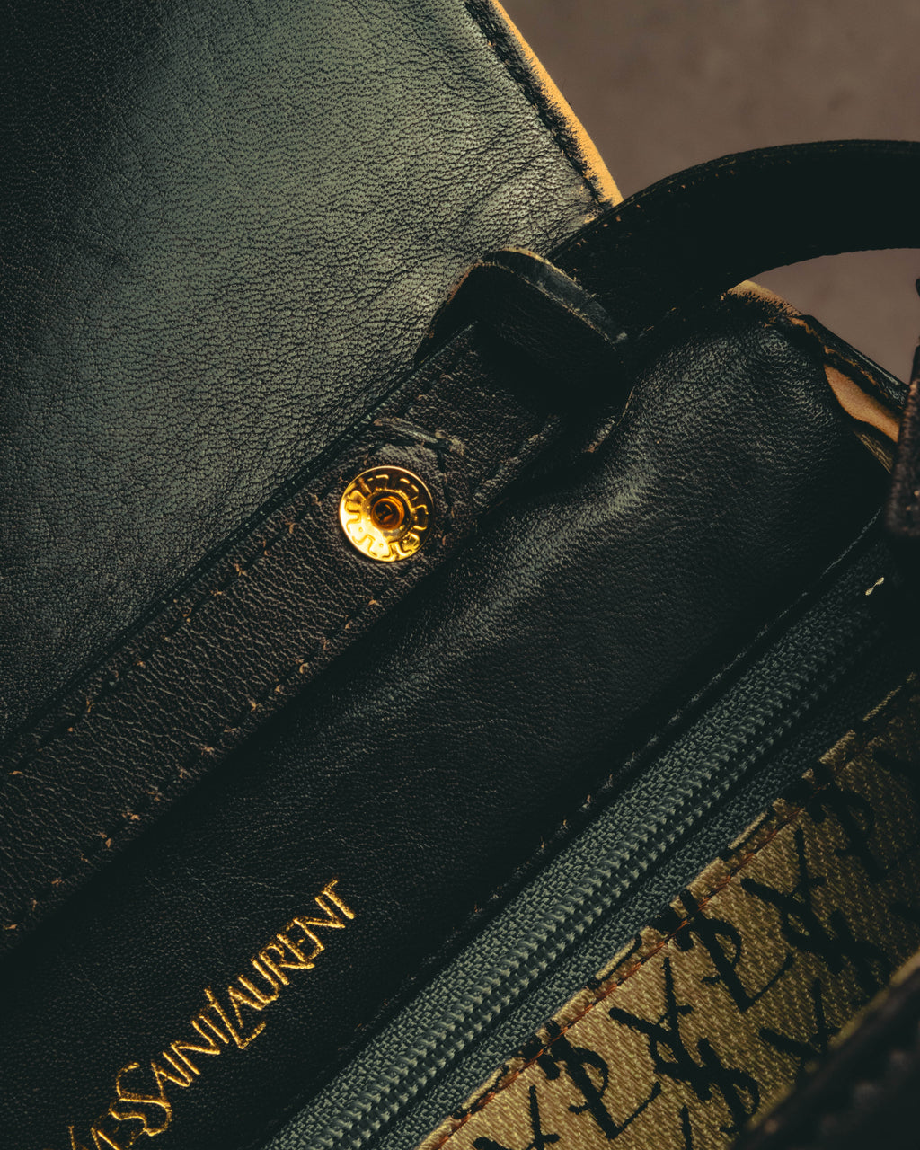 "Yves Saint Laurent" 80's-90's Quilted leather shoulder bag