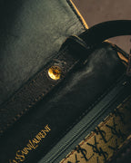 "Yves Saint Laurent" 80's-90's Quilted leather shoulder bag
