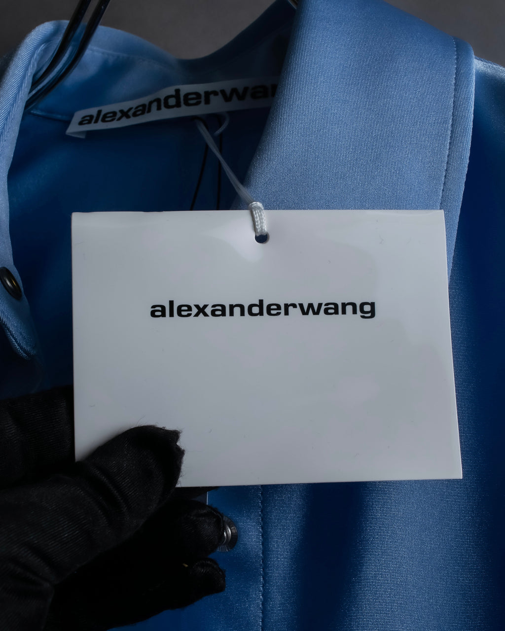 "ALEXANDER WANG" Three-dimensional cut design light blue shirt